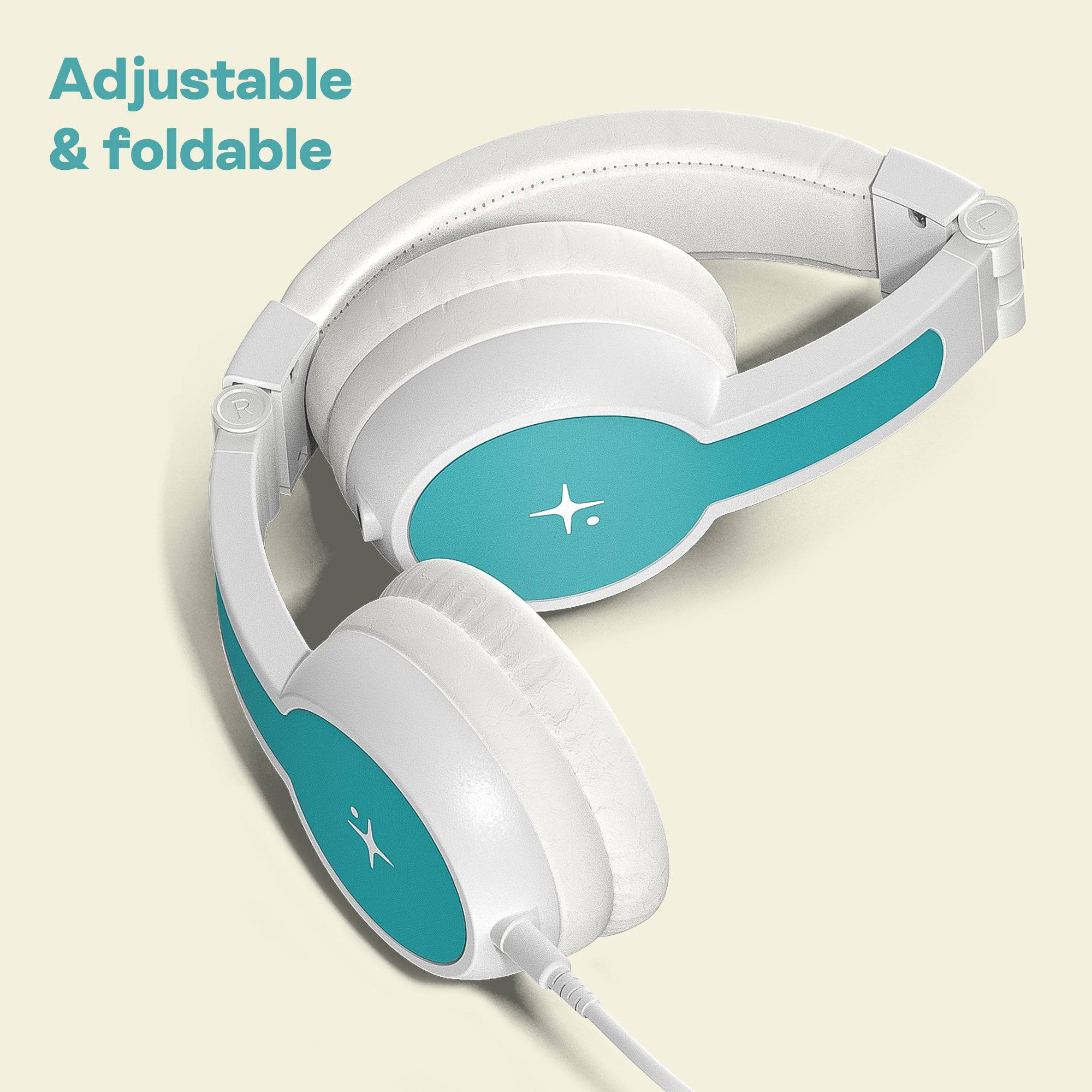 LIVLAB HoomKid Headphones in adjustable and foldable design, showcasing customizable features and vibrant colors.