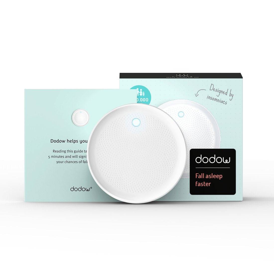 Dodow sleep aid by LIVLAB, featuring a sleek design with a light projection for guiding sleep in 8 minutes.