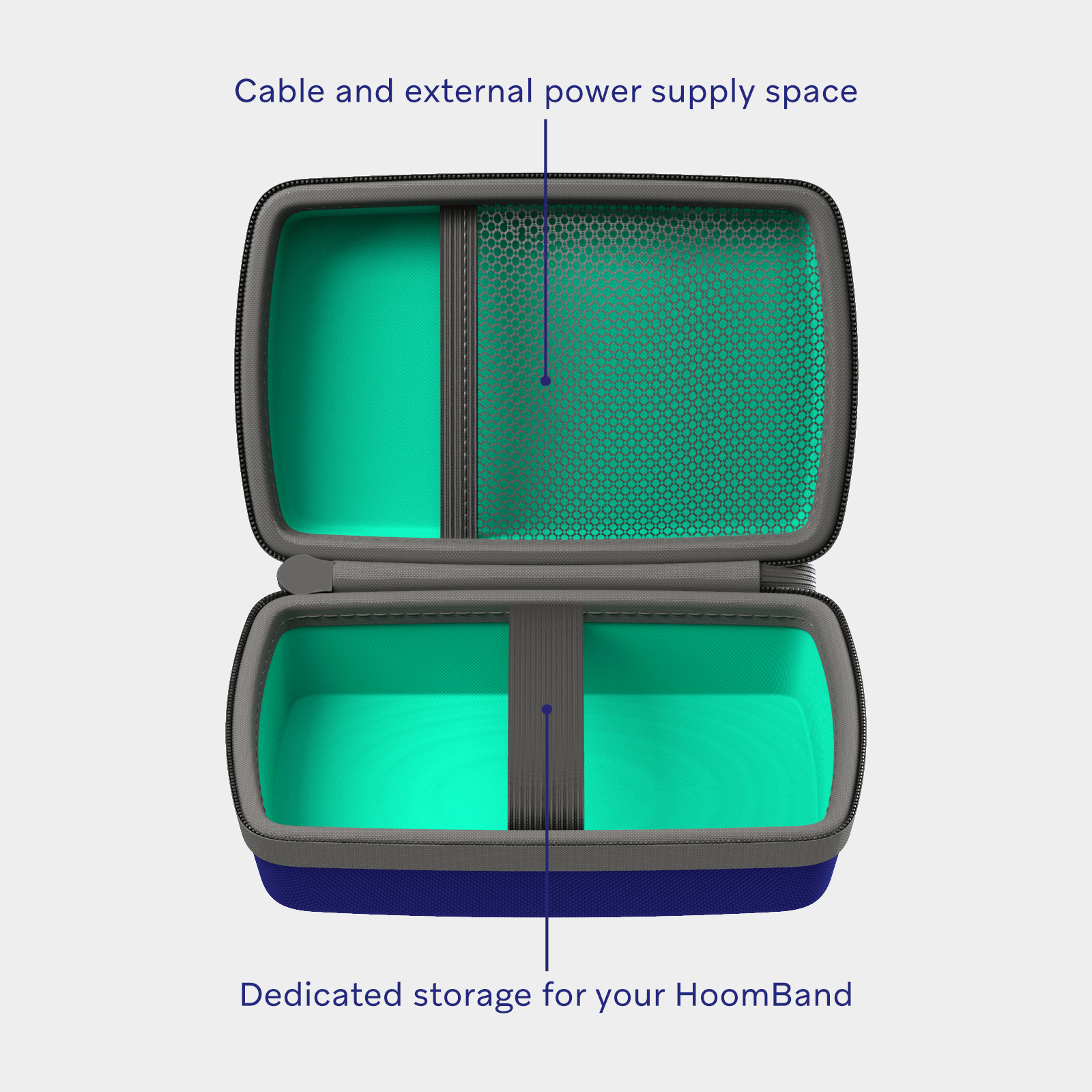 LIVLAB HoomBand official travel case, featuring a sleek design and secure closure for easy portability.