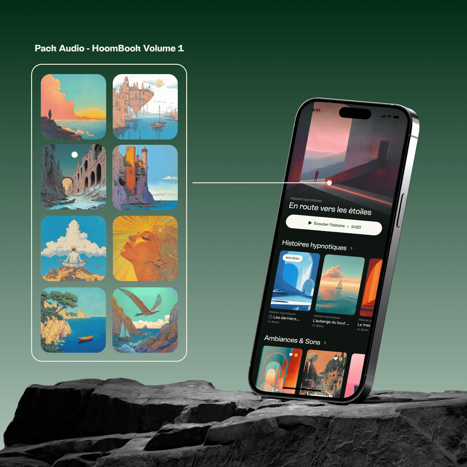 HoomBand Ultimate | Masque audio Sommeil Bluetooth + Accès application Livlab + Pack audio HoomBook tome 1