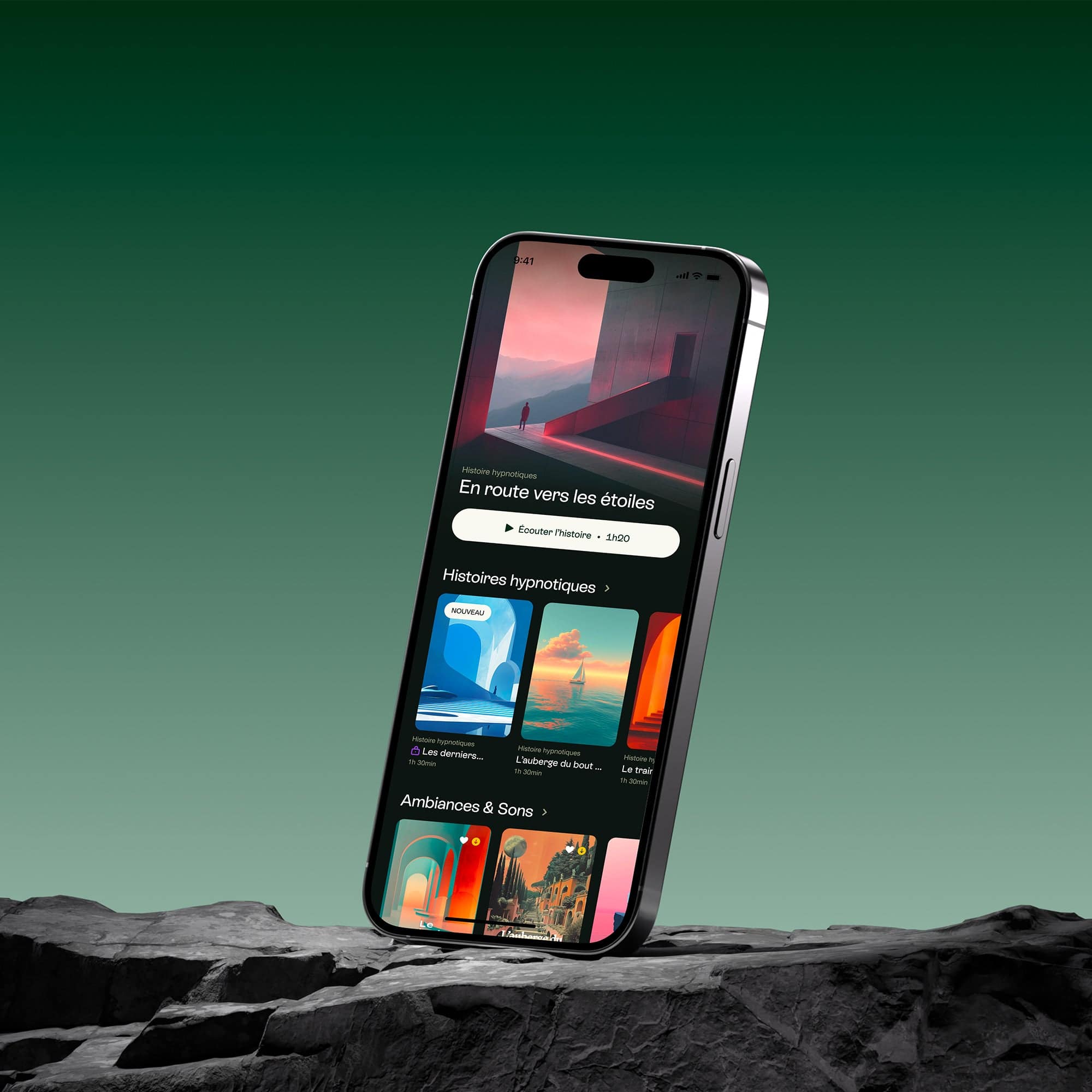 LIVLAB HoomBand Ultimate Bluetooth sleep mask with Livlab app displayed on iPhone mockup.