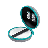 Dodow sleep aid by Livlab in a sleek case for promoting relaxation and better sleep in 8 minutes.