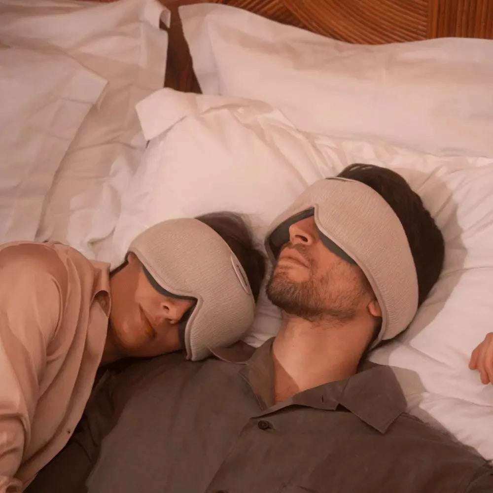 HoomBand Ultimate by Livlab, a Bluetooth sleep mask with built-in speakers and soft fabric for comfortable sleep.