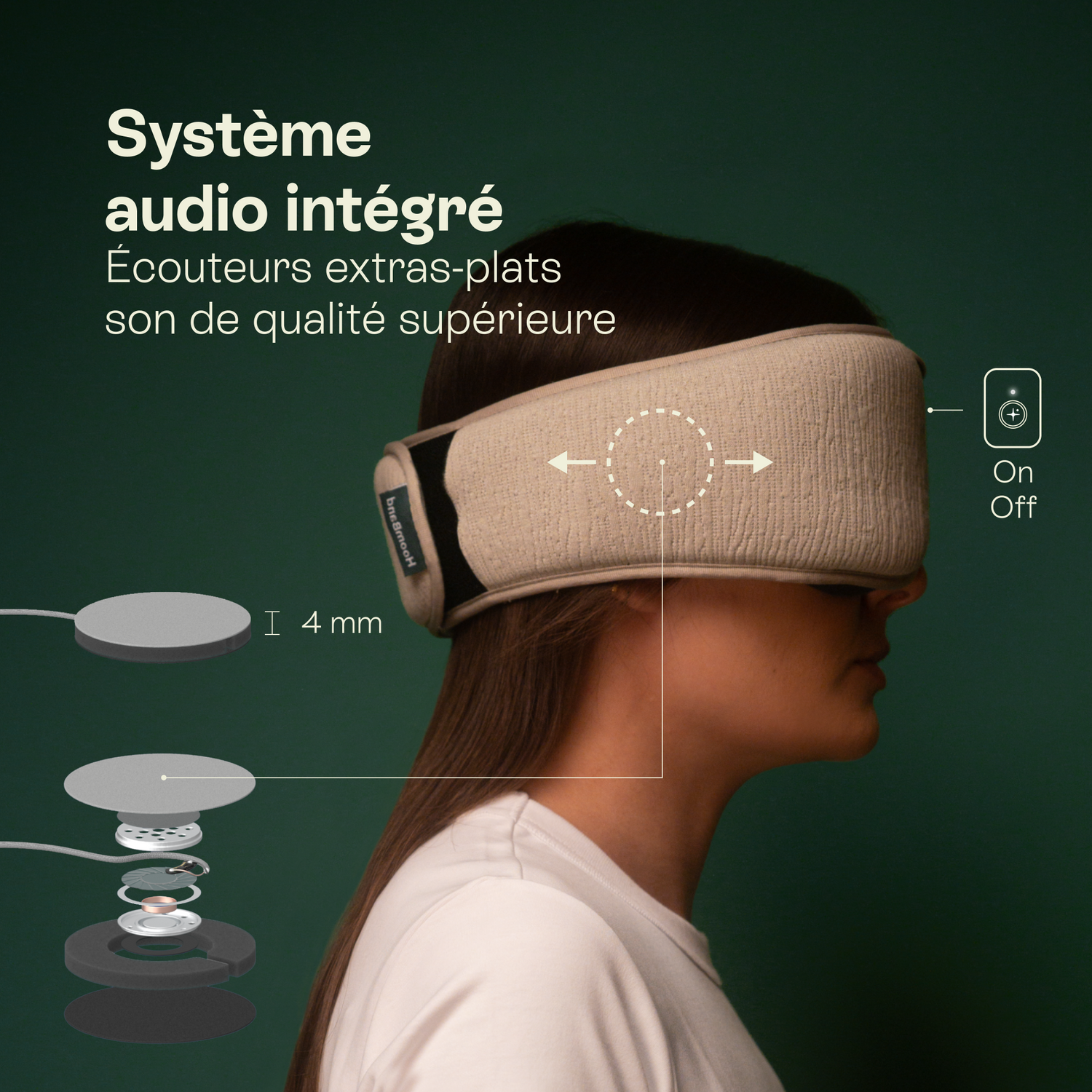 HoomBand Ultimate | Masque audio Sommeil Bluetooth + Accès application Livlab + Pack audio HoomBook tome 1