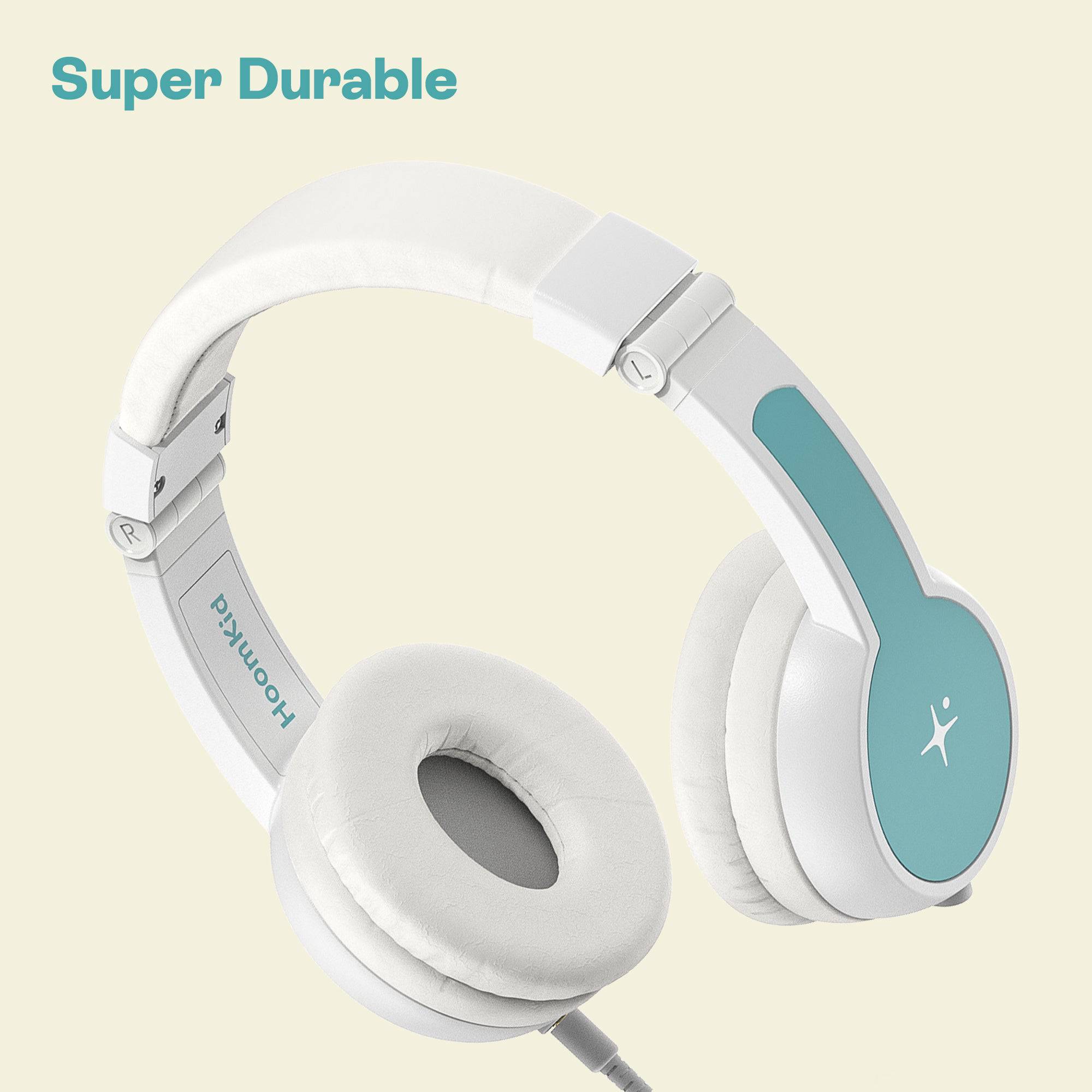 LIVLAB HoomKid headphones, adjustable and foldable, showcasing customizable design and comfort features.