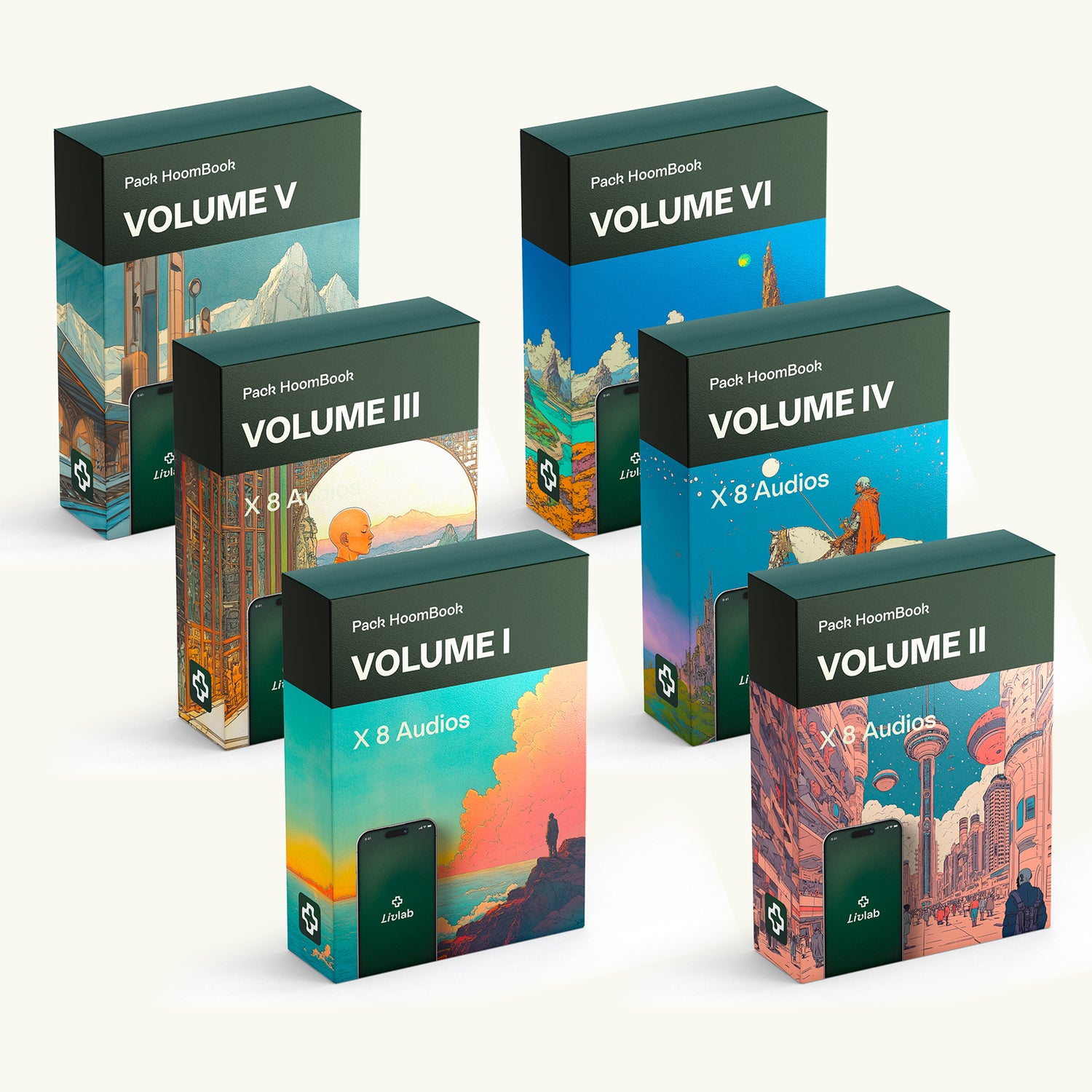 Pack Audio - HoomBook Volume 1,2,3,4,5,6 | Histoires supplémentaires pour application Livlab
