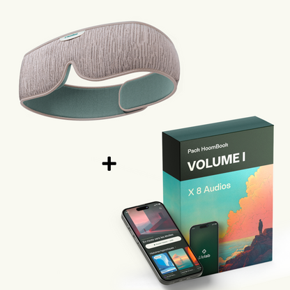 HoomBand Ultimate | Masque audio Sommeil Bluetooth + Accès application Livlab + Pack audio HoomBook tome 1