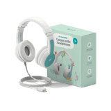 Adjustable and foldable LIVLAB HoomKid headphones in vibrant colors with customizable features for kids.