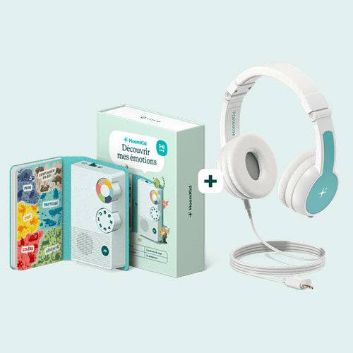 Livlab HoomKid headphones in a bundle, showcasing vibrant colors and ergonomic design for kids.