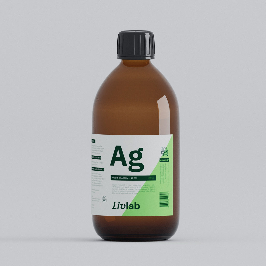 Argent – Colloïdal  10 PPM – 500 ml