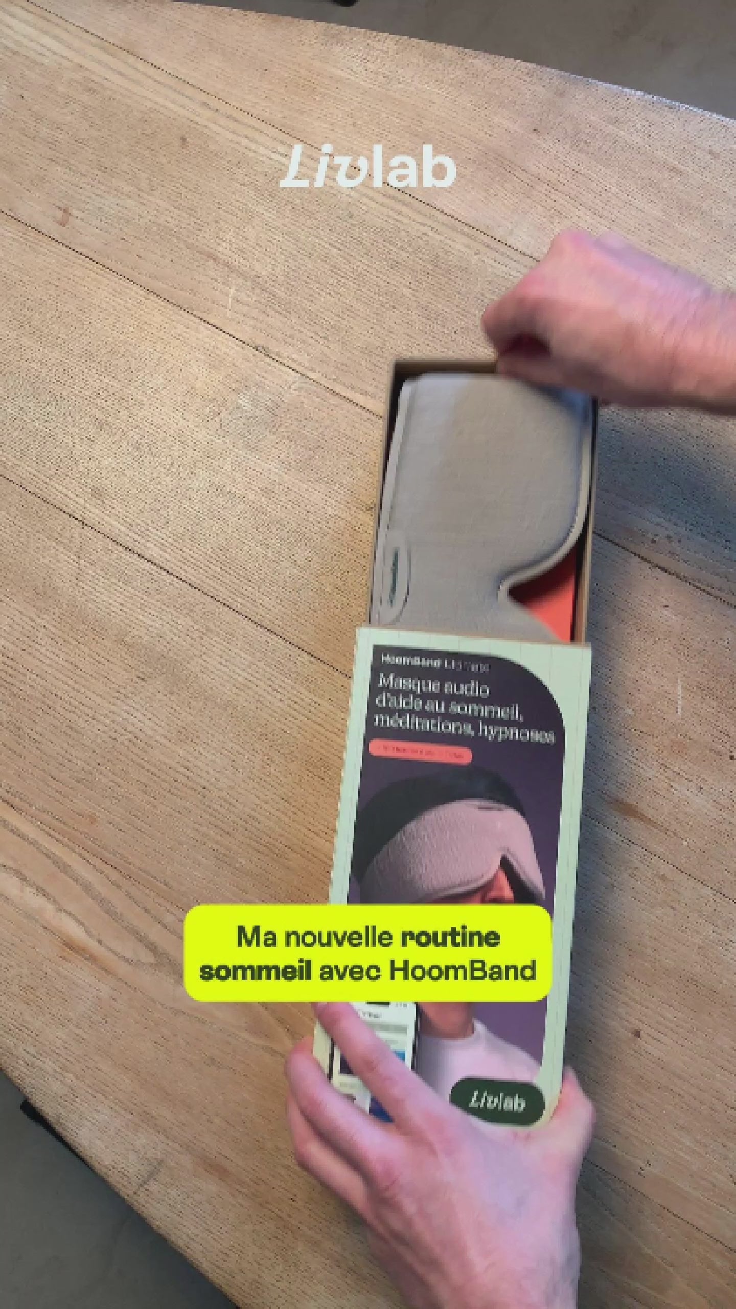 HoomBand Ultimate | Masque audio Sommeil Bluetooth + accès application Livlab