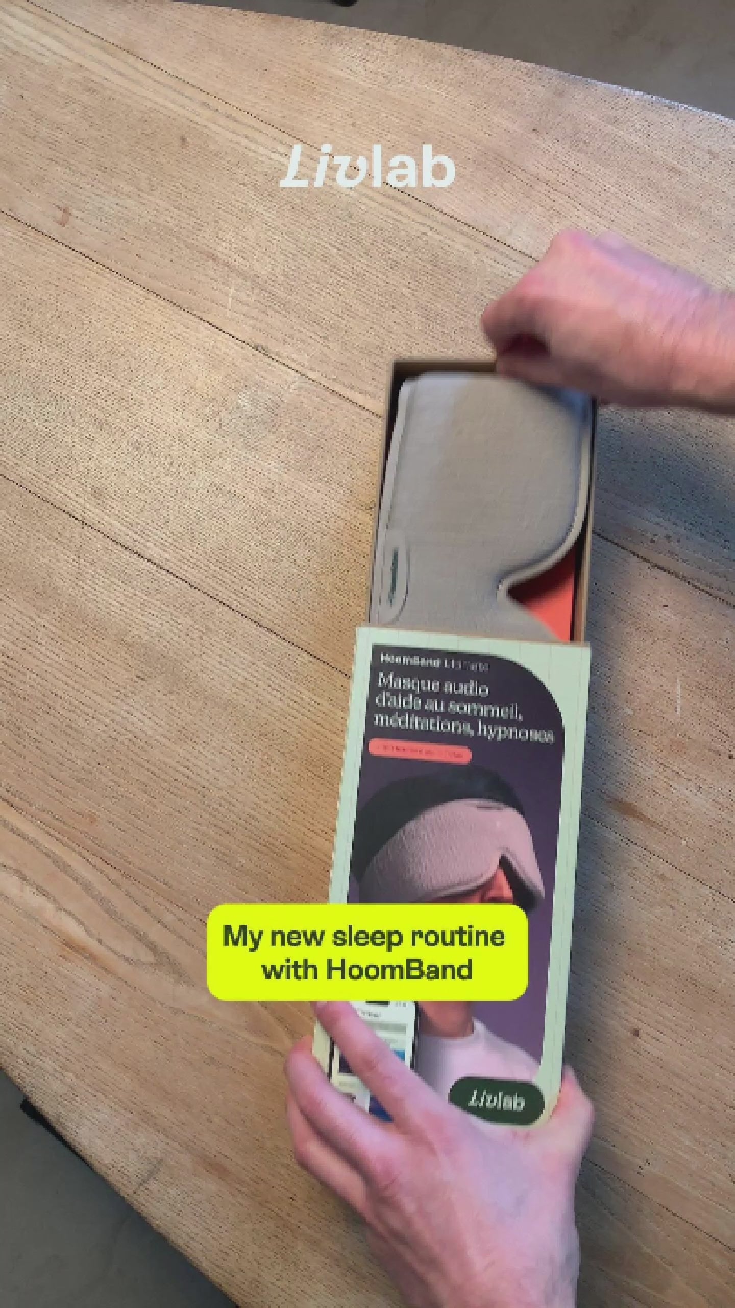 HoomBand Ultimate | Mascarilla de audio para sueño Bluetooth + acceso a la aplicación Livlab